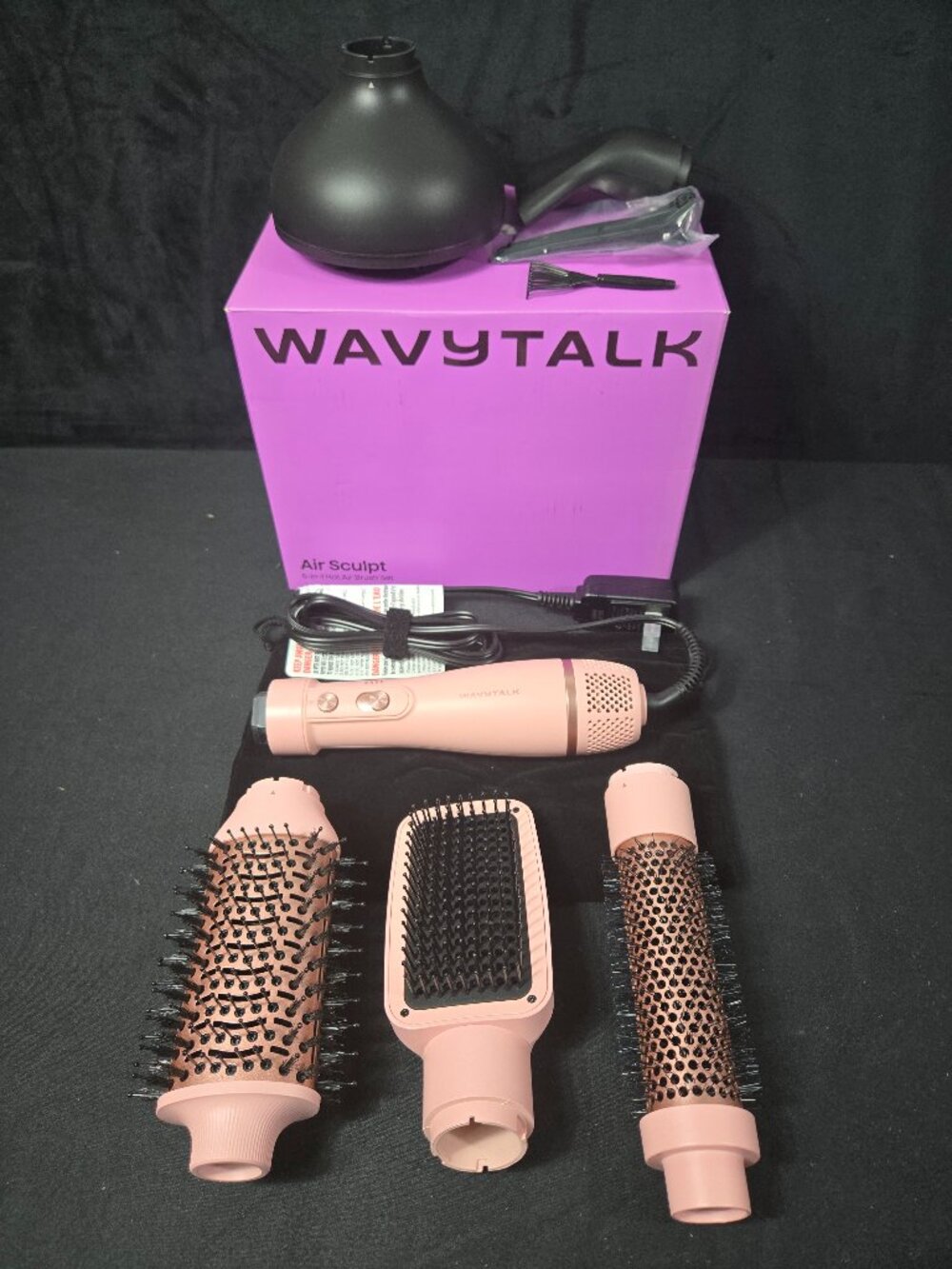 Wavytalk Air Sculpt 5-in-1 Hot Air Brush Styler Set Pink New